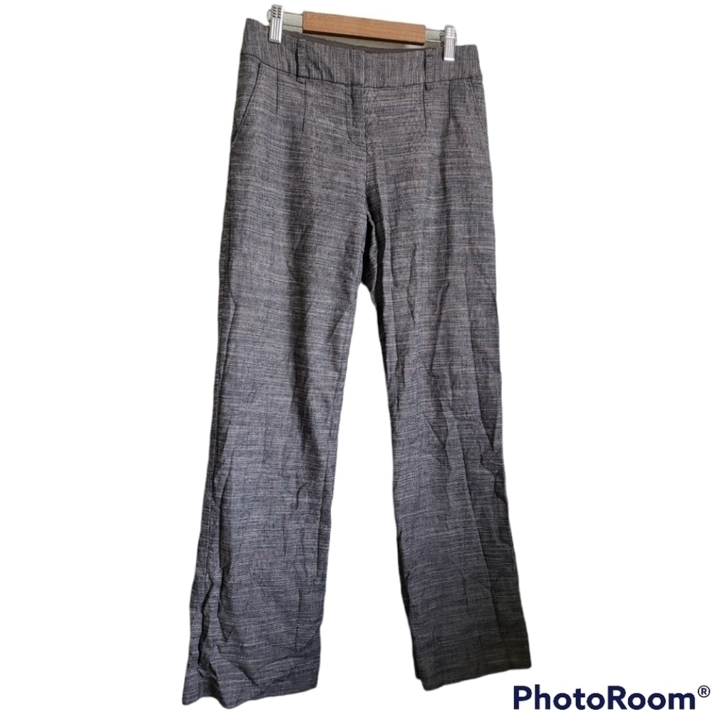 The Limited Cassidy Fit linen blend grey straight pants